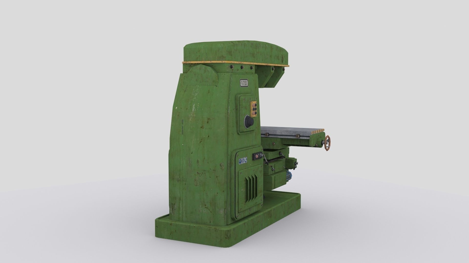 horizontal milling machine 1 Low-poly 3D model_3
