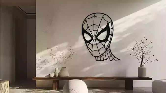 Spiderman Head Wall Decor Art