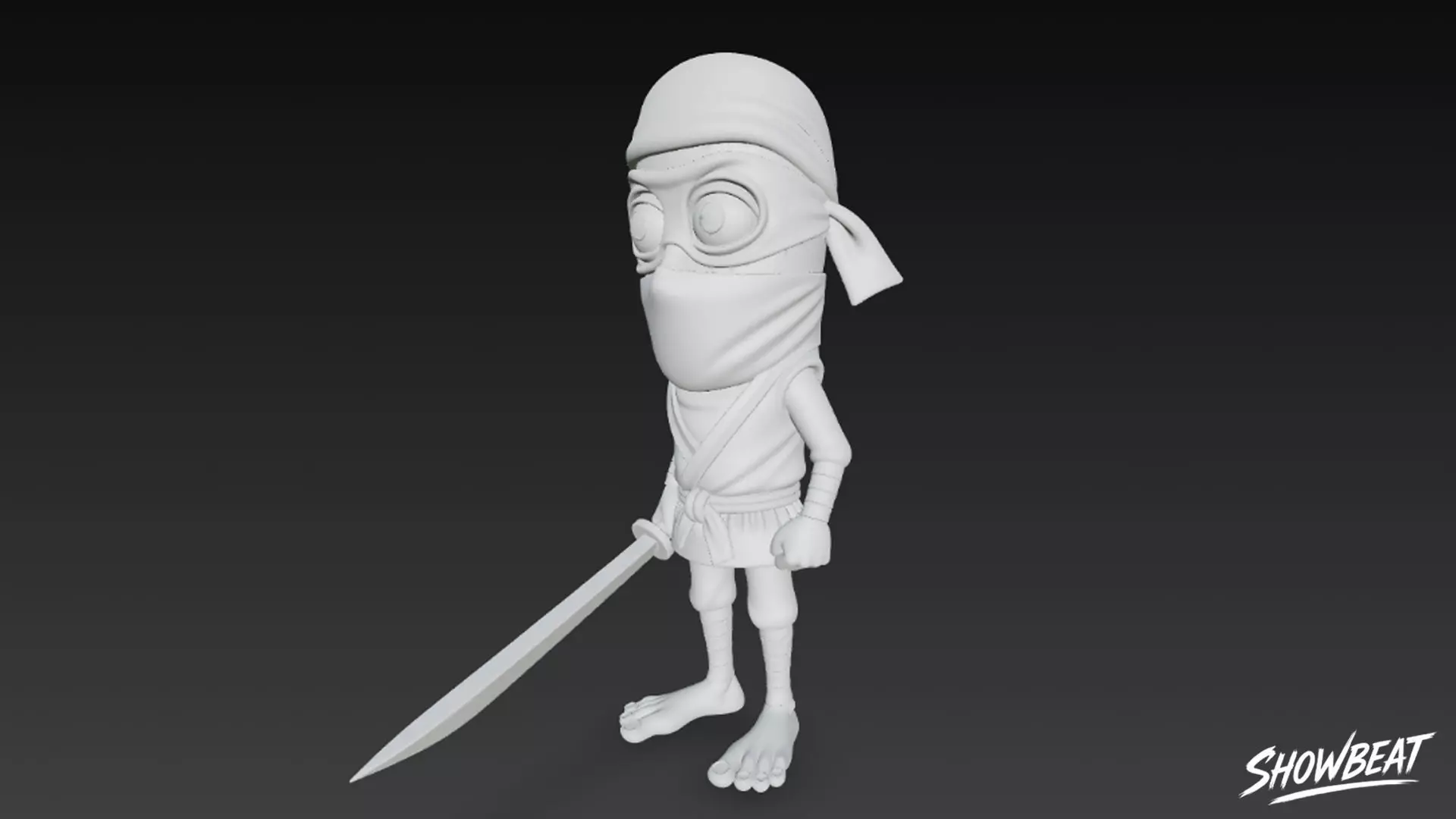 Tung Tung Tung Sahur Ninja Low-poly 3D model_8