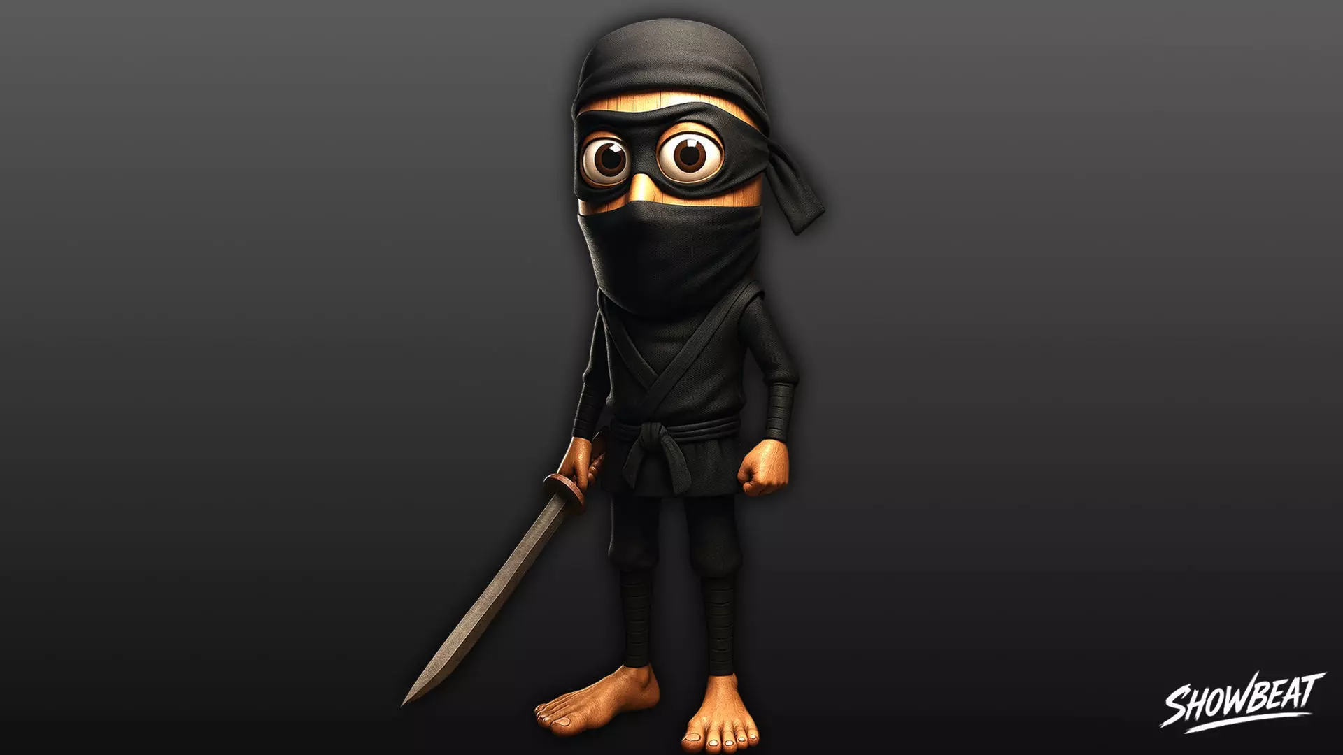 Tung Tung Tung Sahur Ninja Low-poly 3D model_0