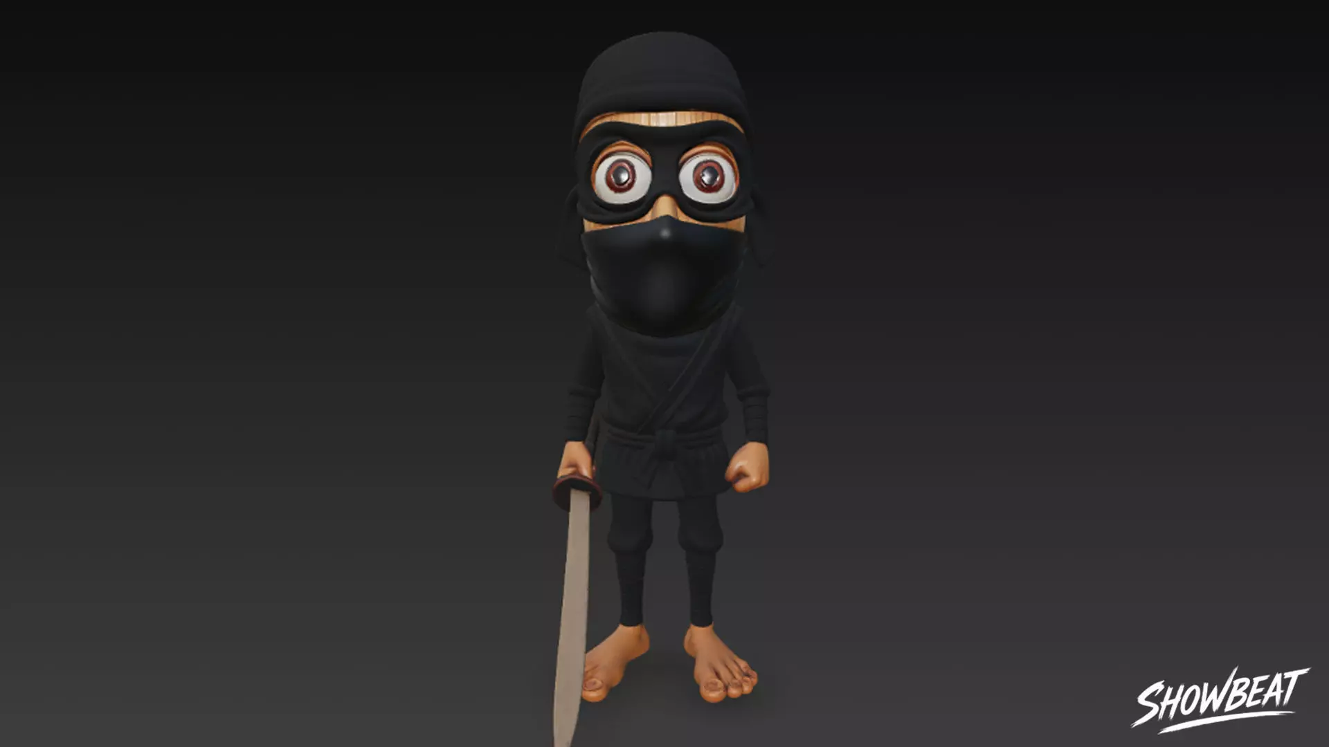 Tung Tung Tung Sahur Ninja Low-poly 3D model_2