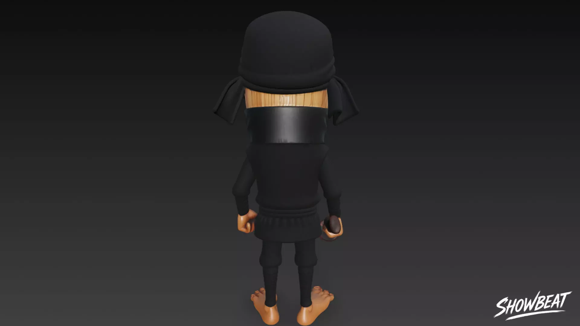 Tung Tung Tung Sahur Ninja Low-poly 3D model_4