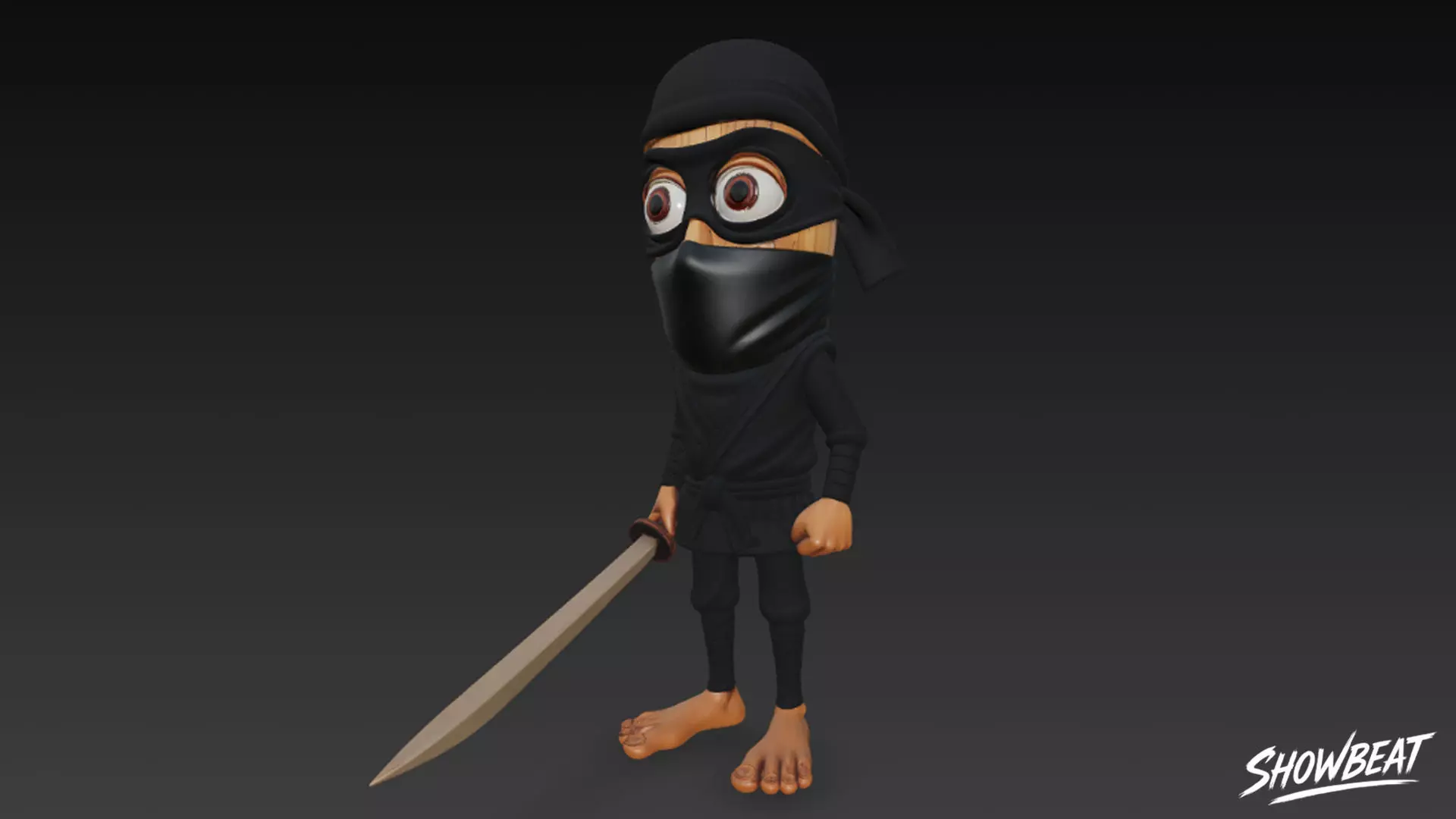 Tung Tung Tung Sahur Ninja Low-poly 3D model_1