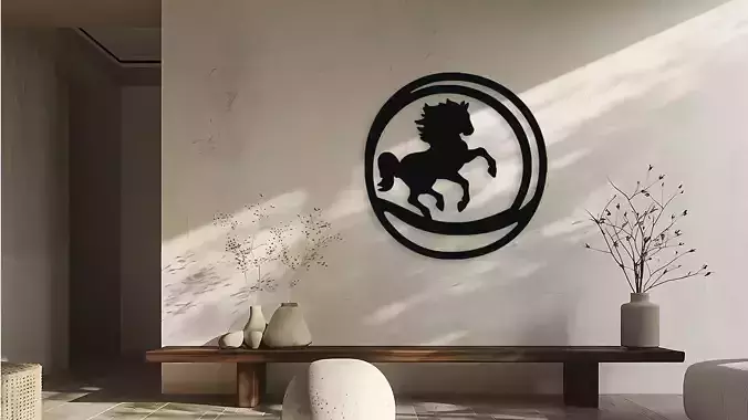 Galloping Horse Wall Decor Art