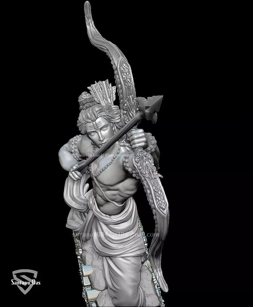 Shri Ram 3d Print STL 3D print model_9