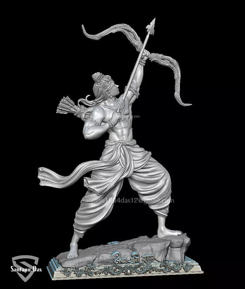 Shri Ram 3d Print STL 3D print model_2