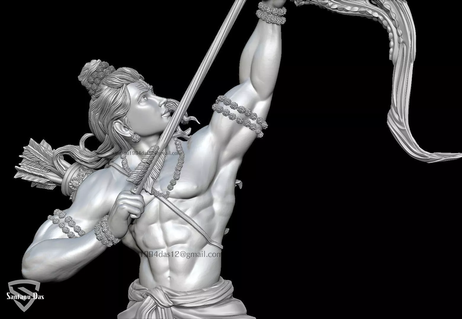 Shri Ram 3d Print STL 3D print model_3