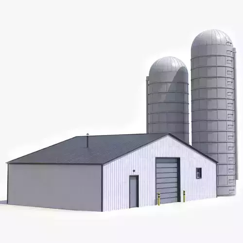 Farm Building 21 PBR Low-poly 3D model