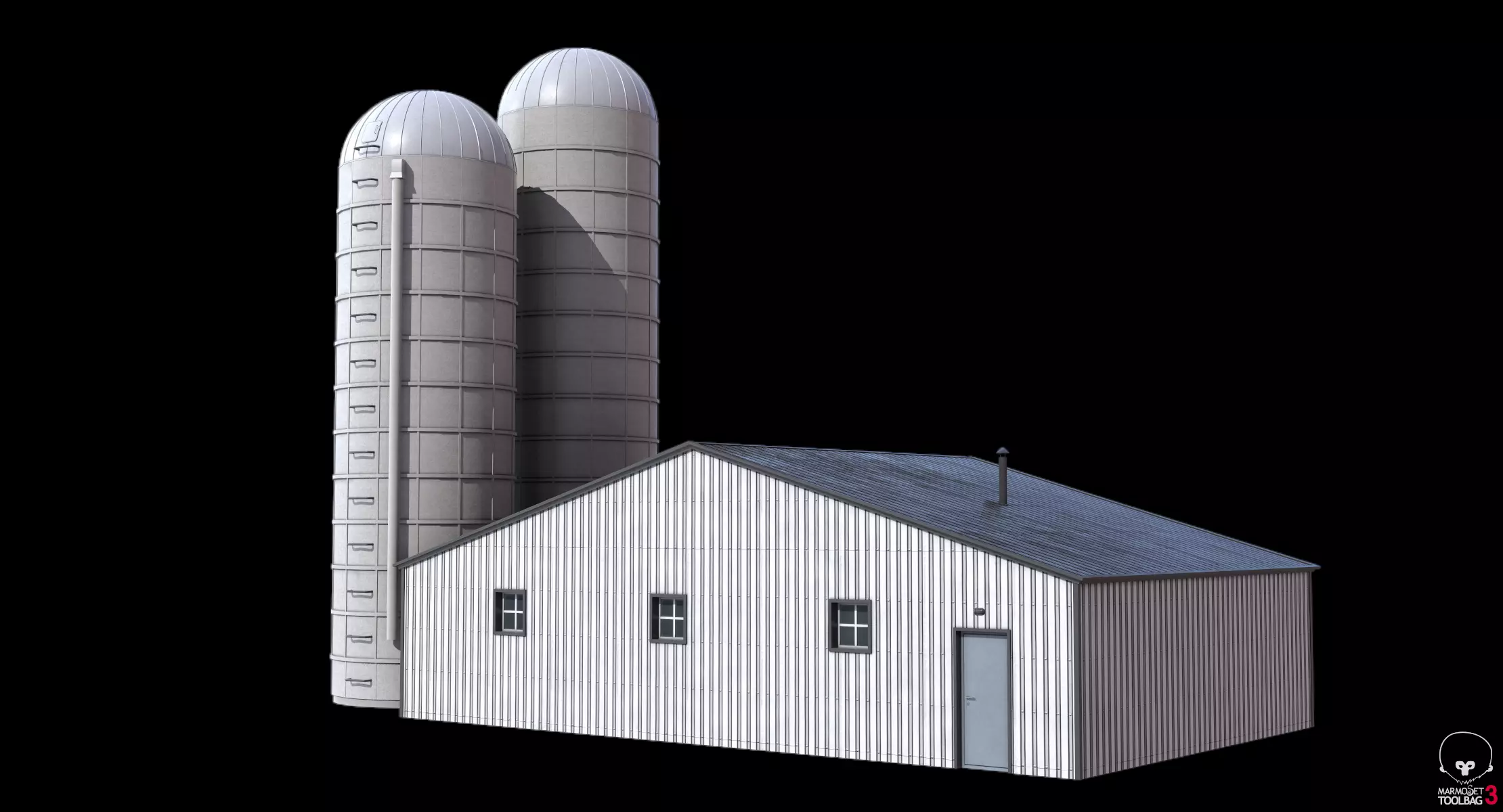 Farm Building 21 PBR Low-poly 3D model_10