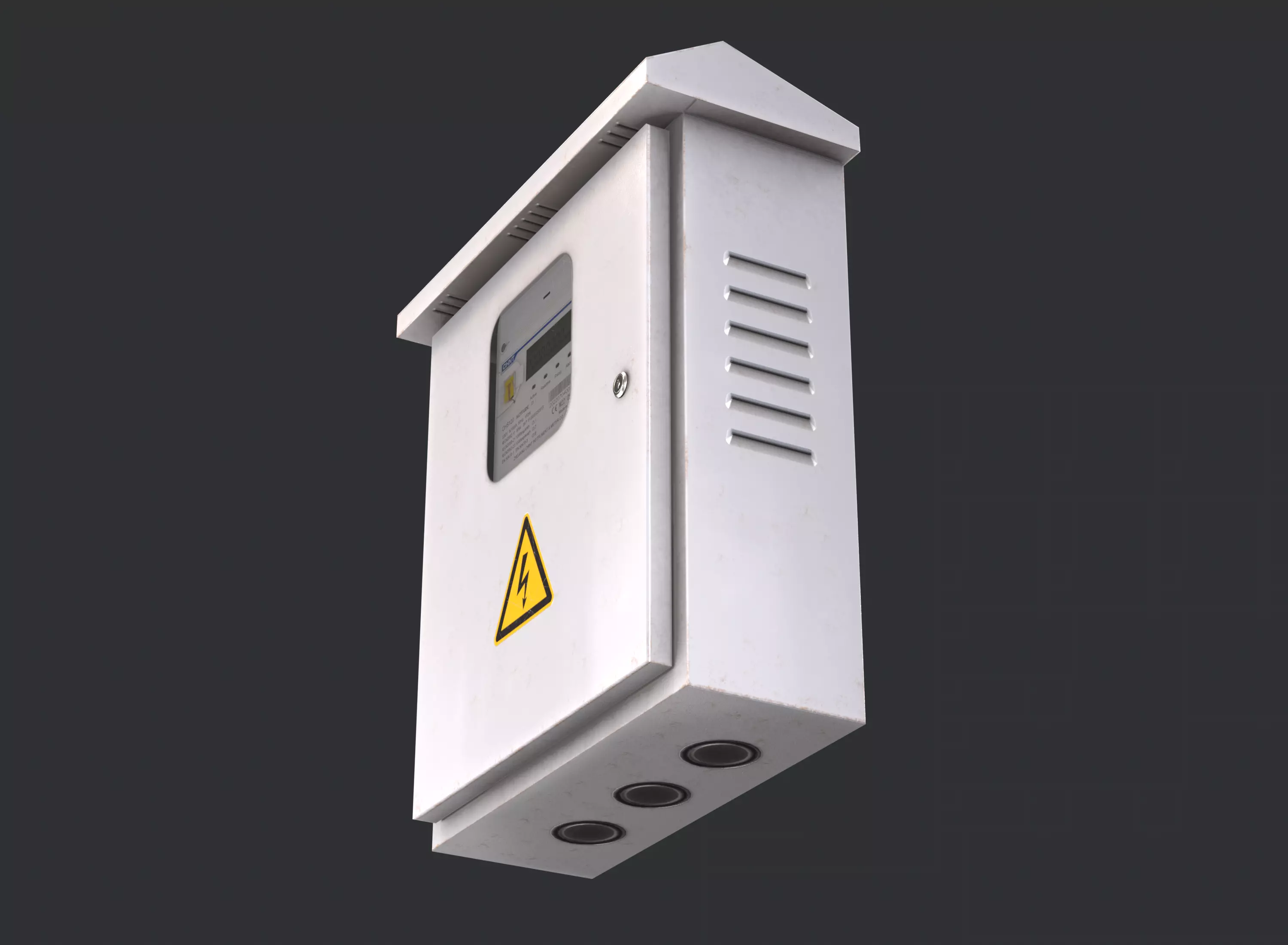 Electrical Box Game Ready PBR Prop Low-poly 3D model_5