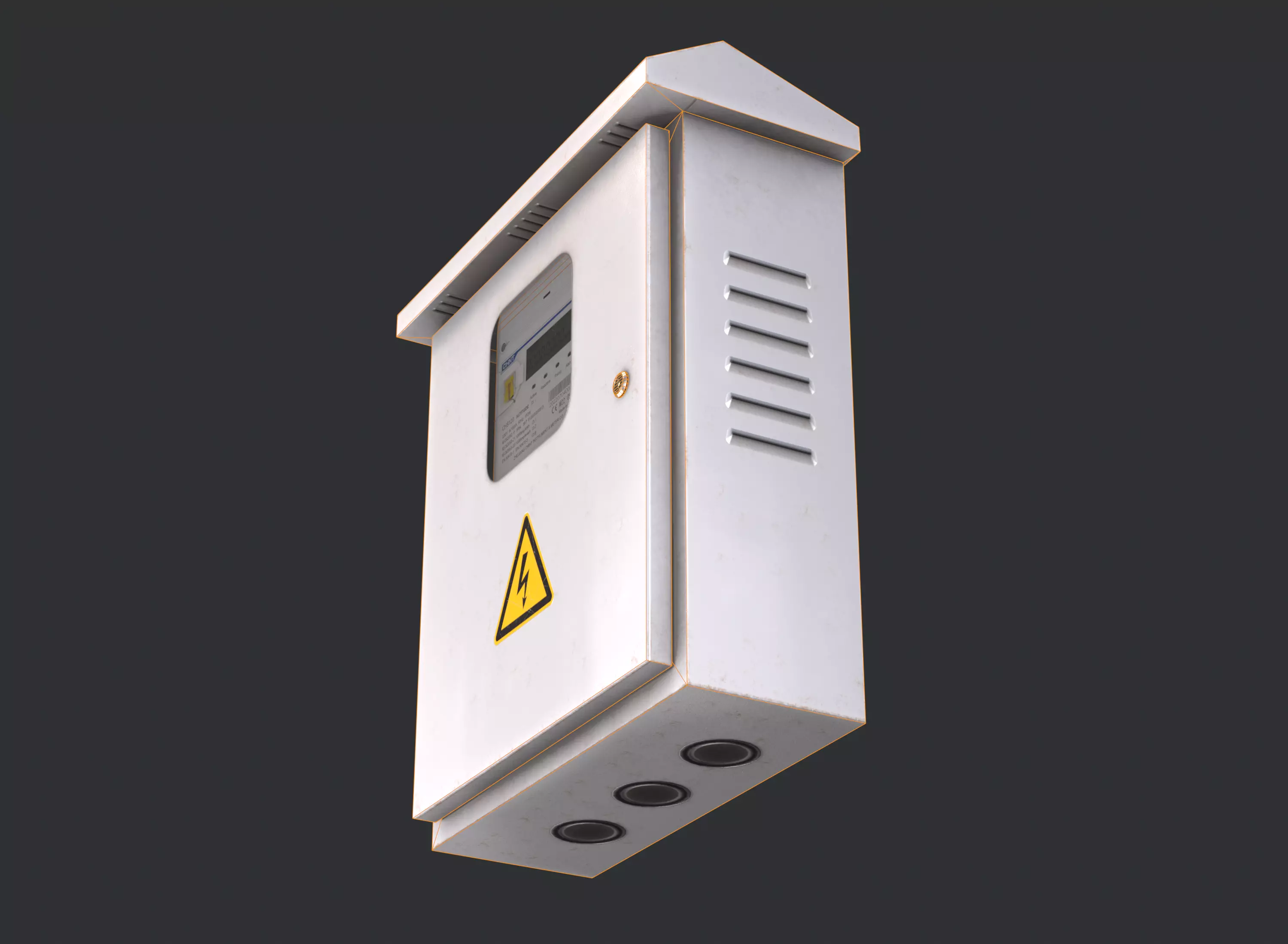 Electrical Box Game Ready PBR Prop Low-poly 3D model_8
