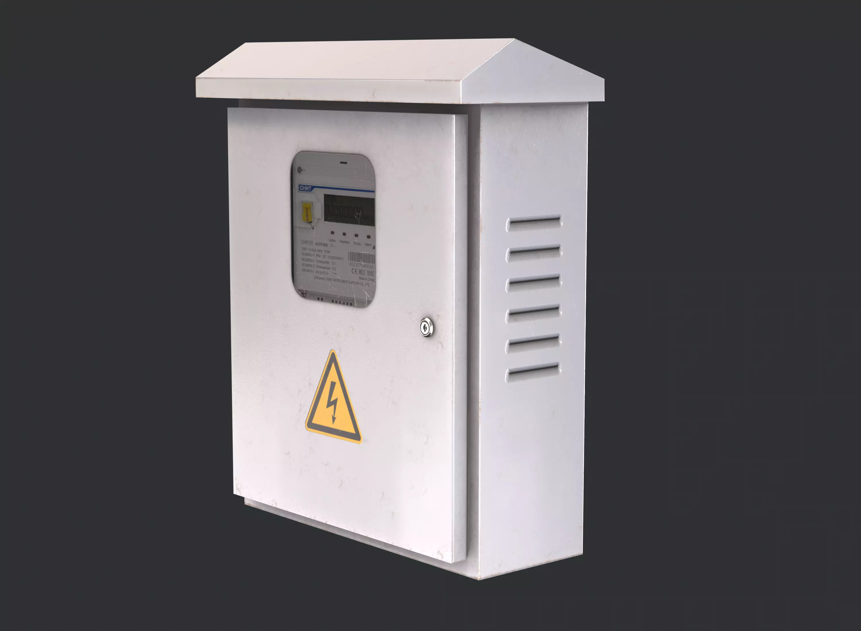 Electrical Box Game Ready PBR Prop Low-poly 3D model_2