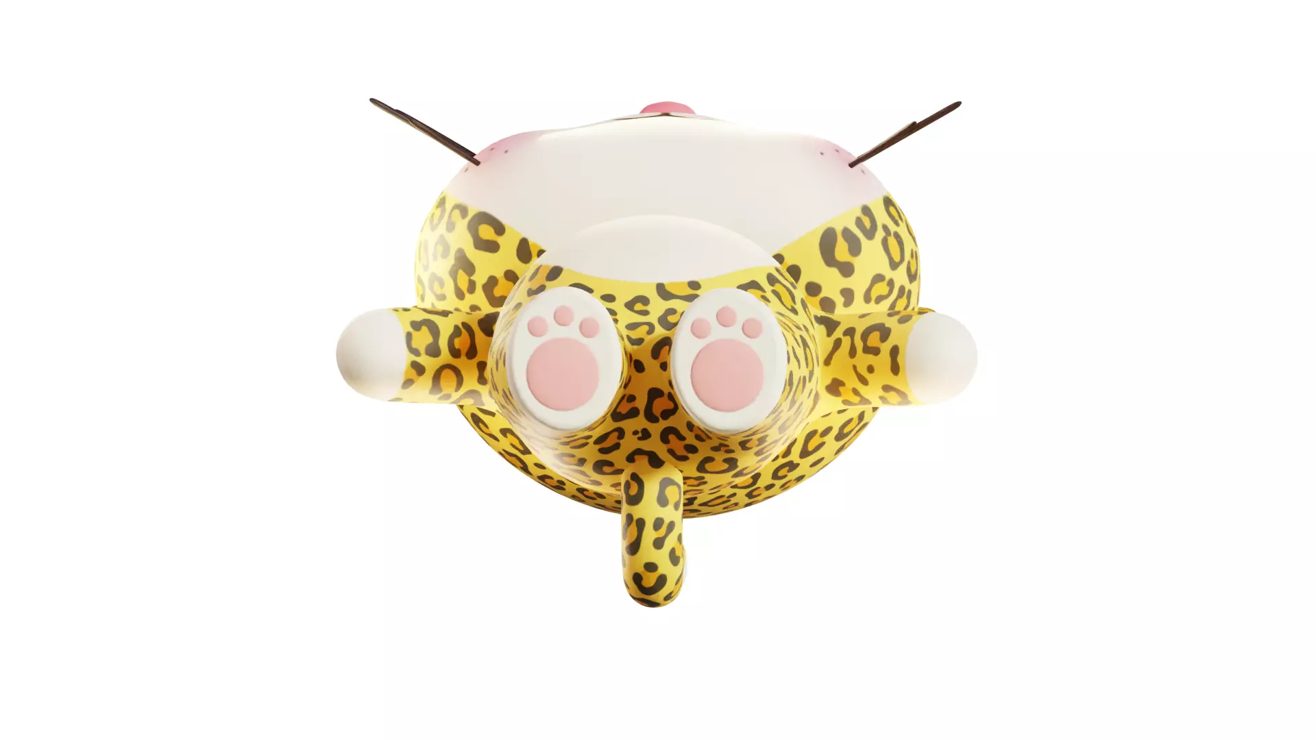 Leopard Character Cartoon Chibi Kawaii Rigged Animated Low-poly 3D model_8