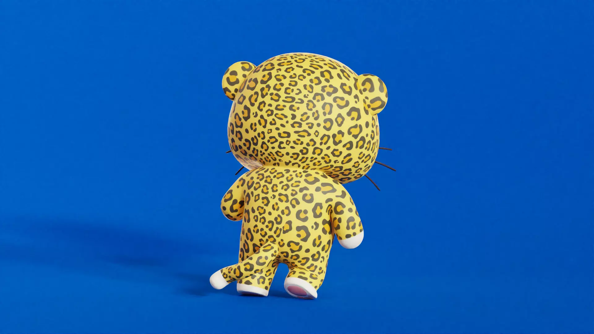 Leopard Character Cartoon Chibi Kawaii Rigged Animated Low-poly 3D model_3