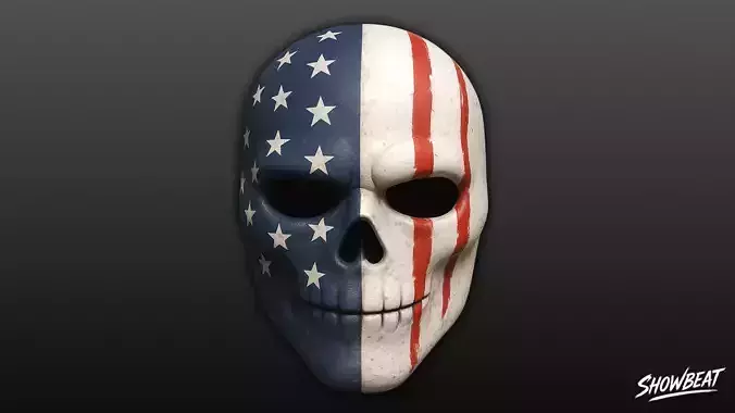 American Flag Skull Mask
