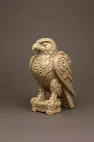 Industrial Falcon Sculpture