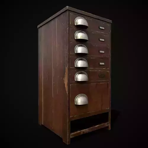 Vintage Wooden Letter Cabinet