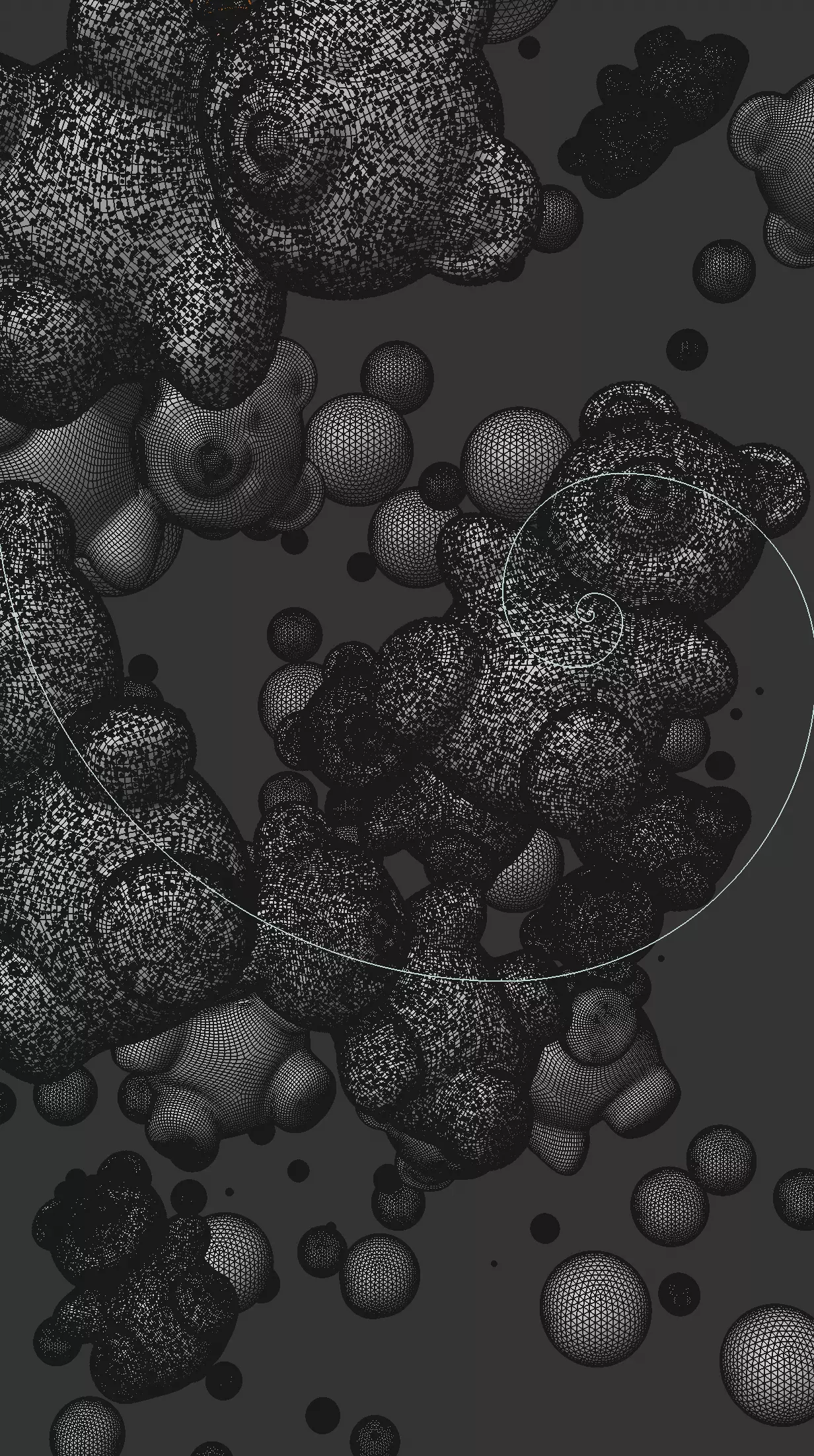 Gummy Bear Candy 3D Scene Floating Jelly Bears 3D model_2