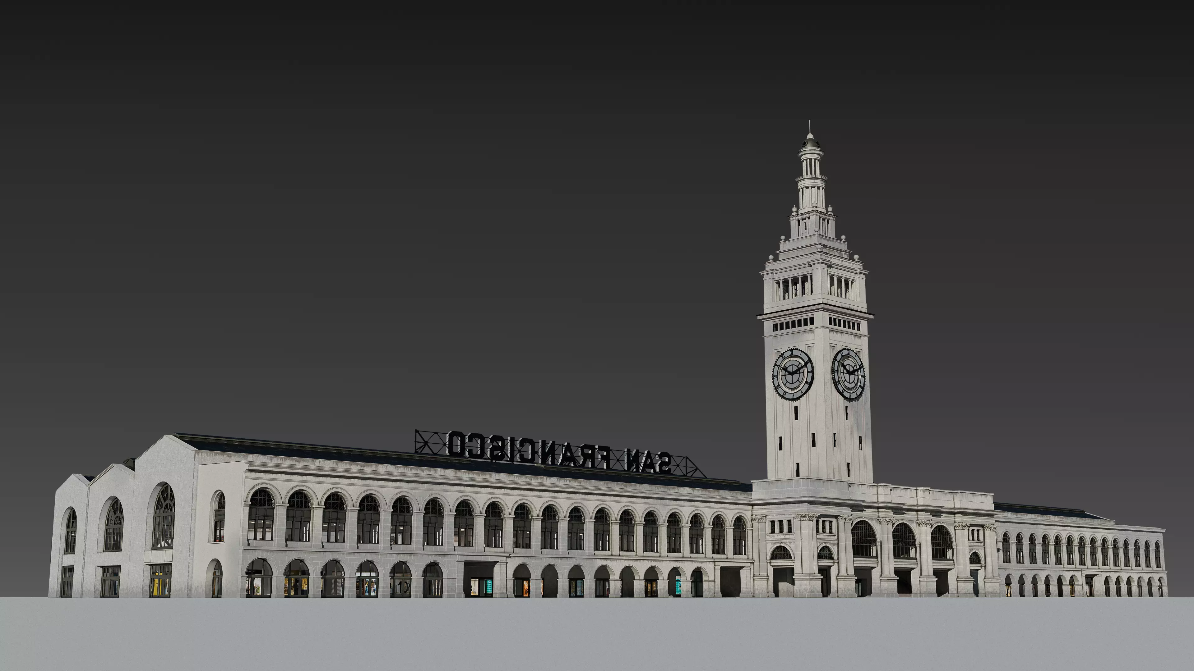 San Francisco Ferry Building 3D model_2