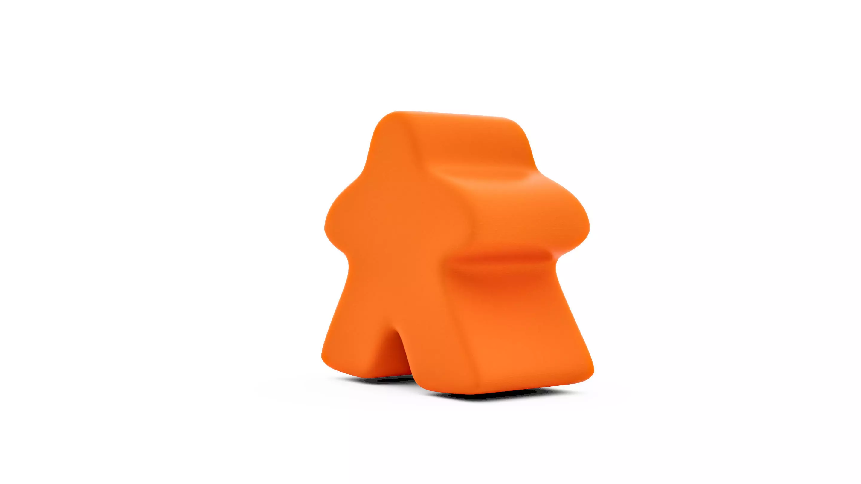 Stylized Orange Meeple Figure  3D Printable Character Token Free 3D print model_2