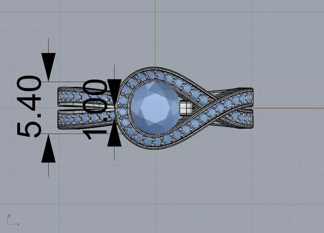 Women Engagment Ring 3D print model_8