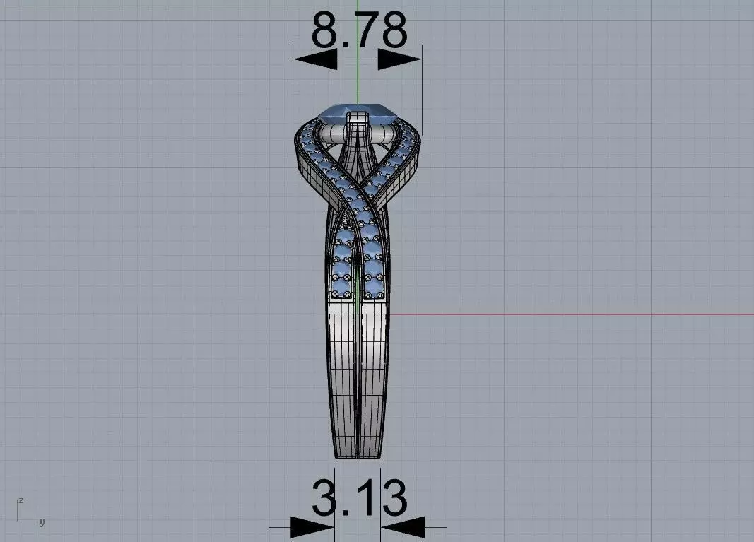 Women Engagment Ring 3D print model_9