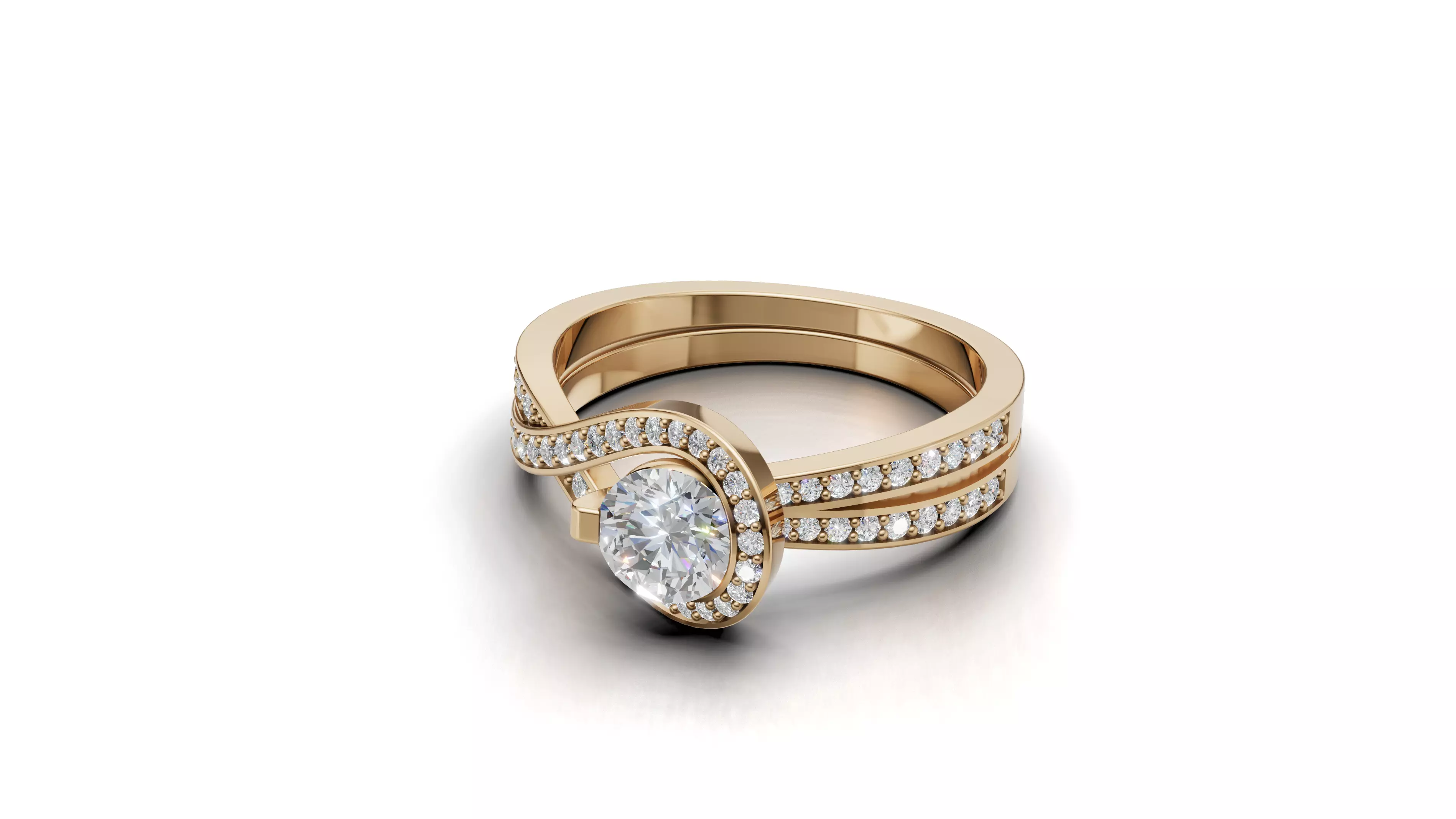 Women Engagment Ring 3D print model_1