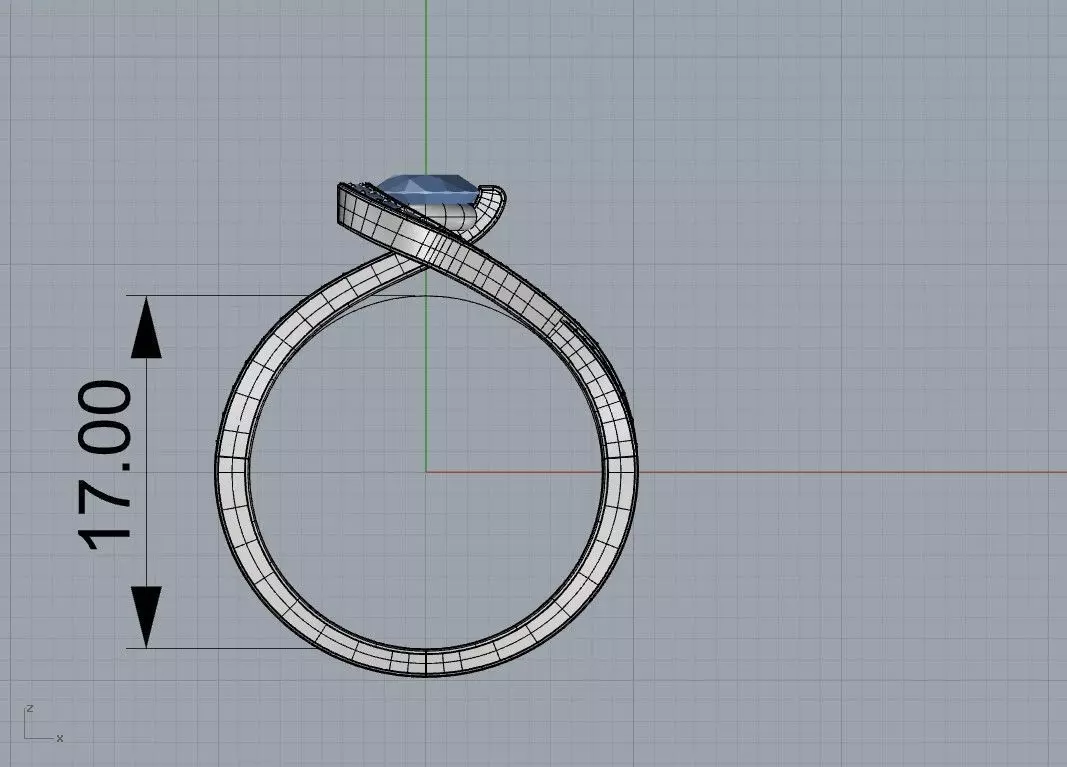 Women Engagment Ring 3D print model_7