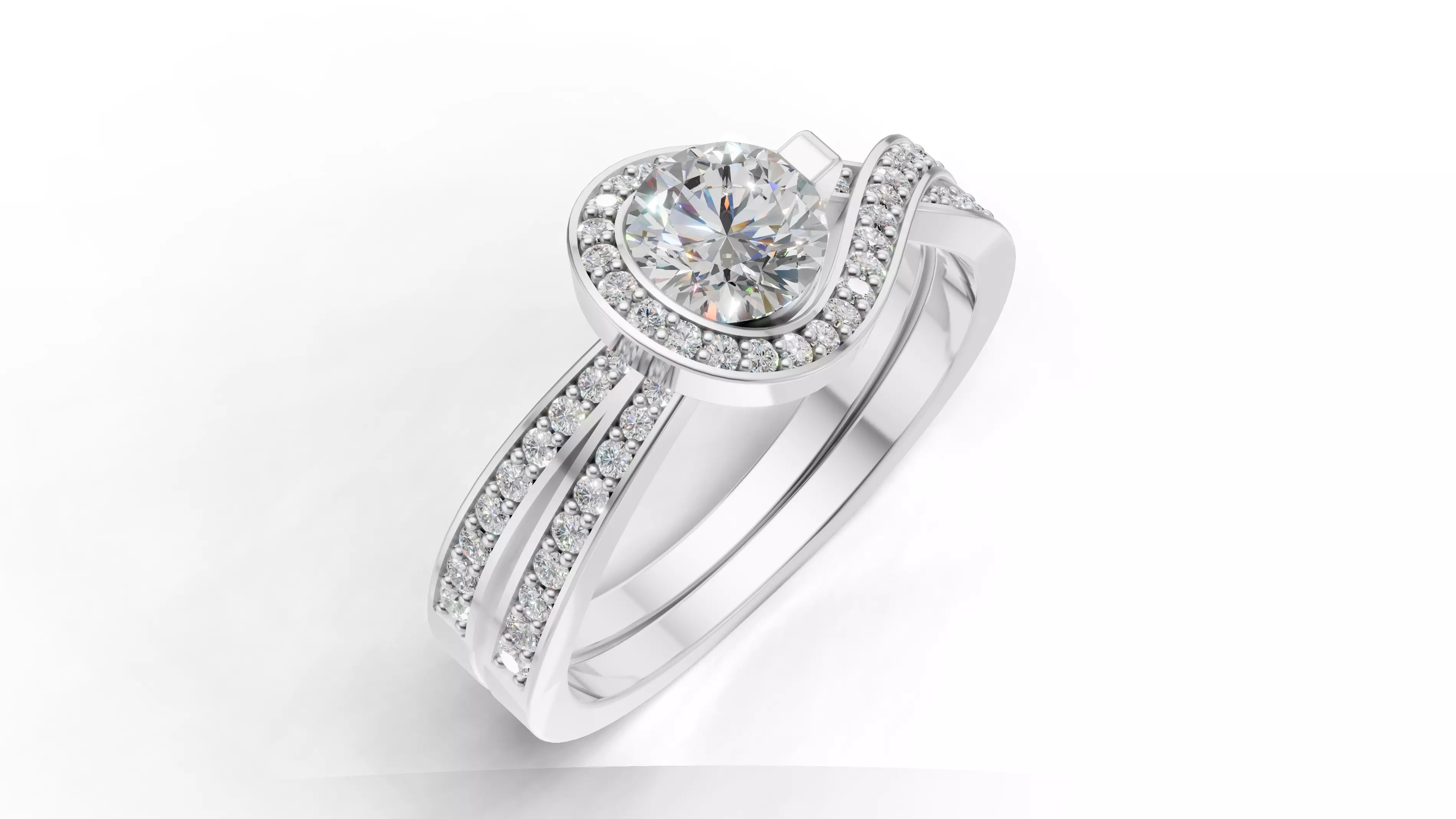 Women Engagment Ring 3D print model_2