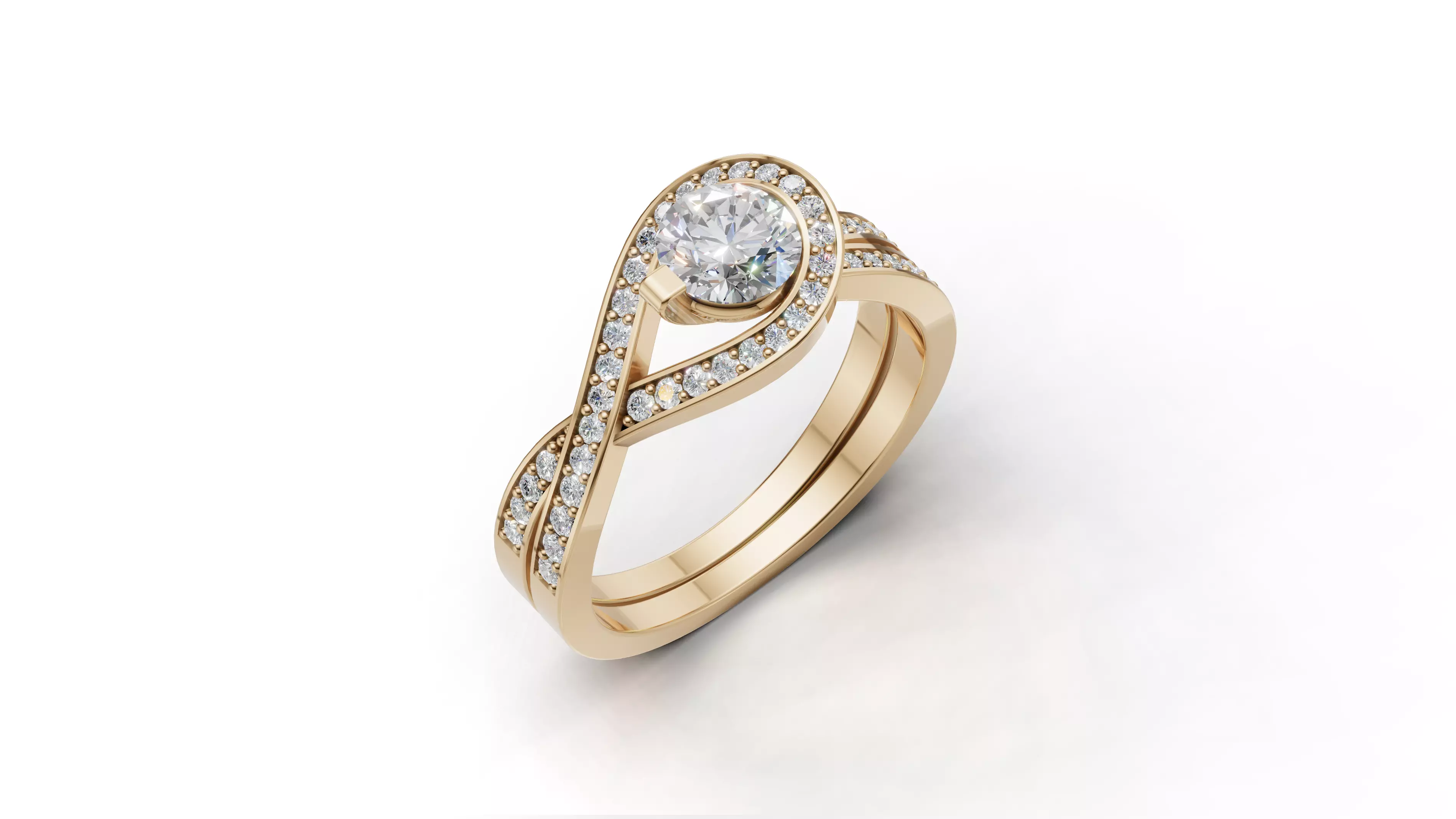 Women Engagment Ring 3D print model_5