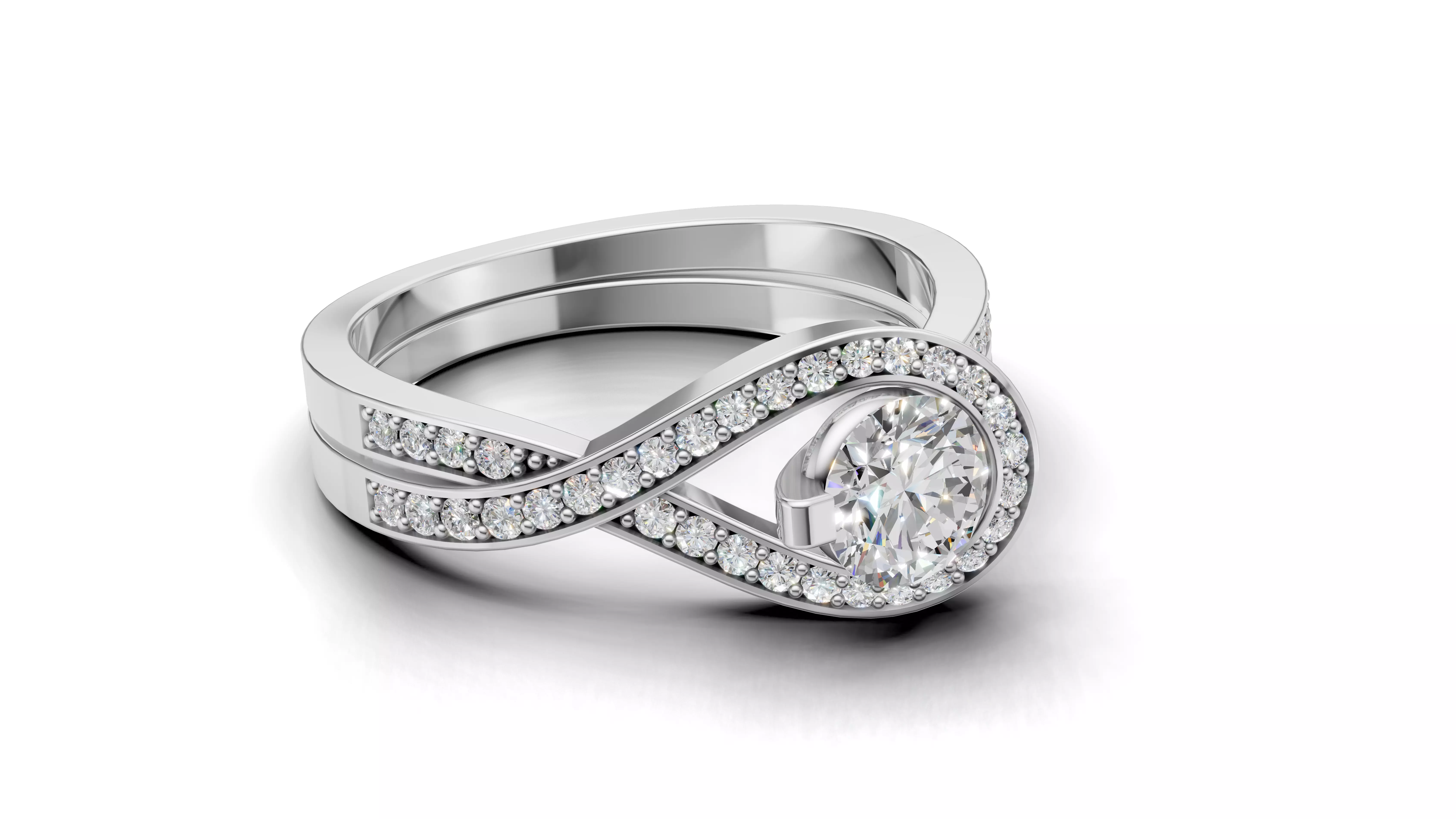 Women Engagment Ring 3D print model_0