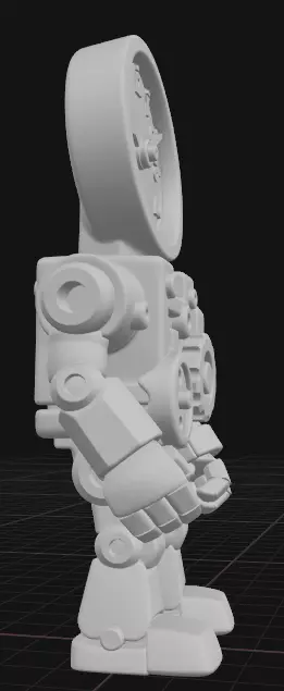 Clockwork Robot Sculpture 3D print model_2