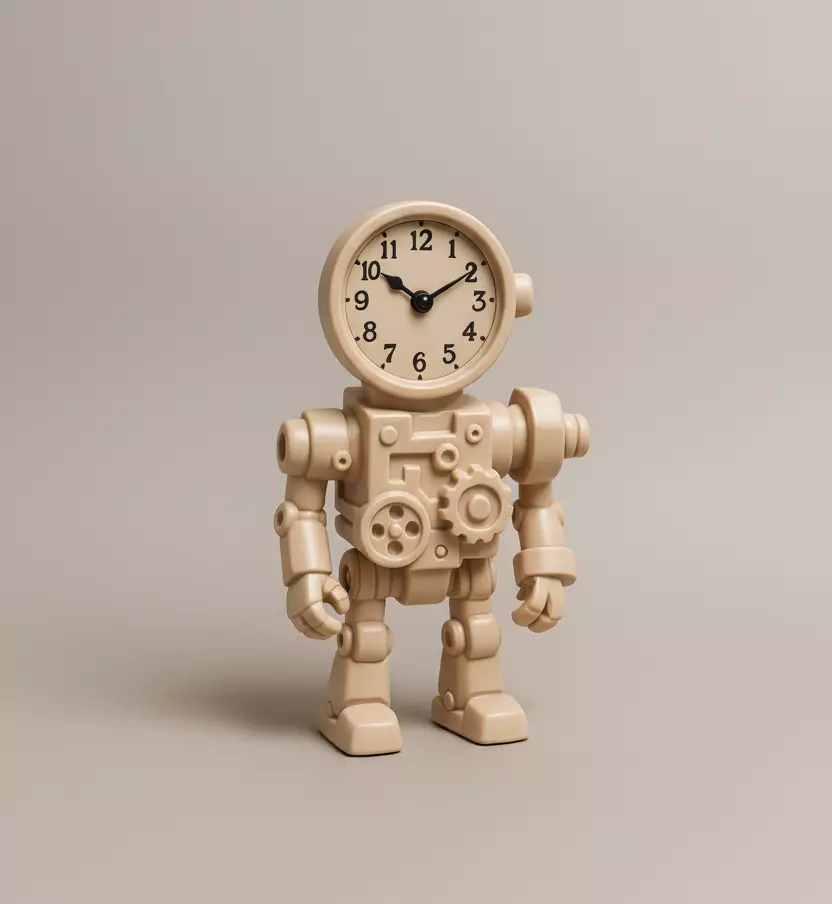 Clockwork Robot Sculpture 3D print model_0