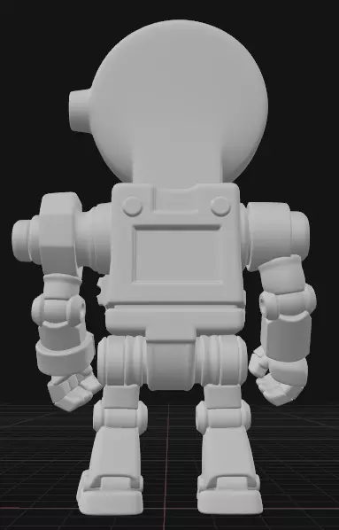Clockwork Robot Sculpture 3D print model_3