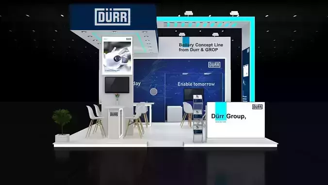 15mtr x 6mtr expo stall 3side open Exhibition Stand Design