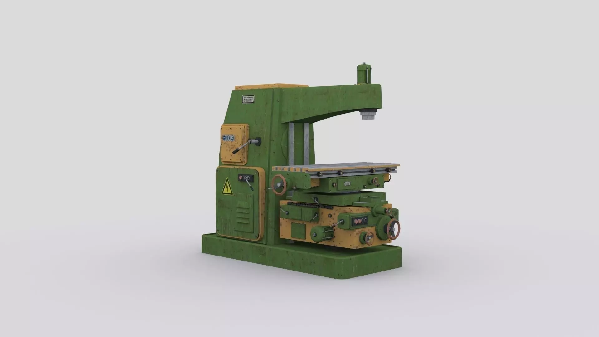 horizontal milling machine 2 Low-poly 3D model_0