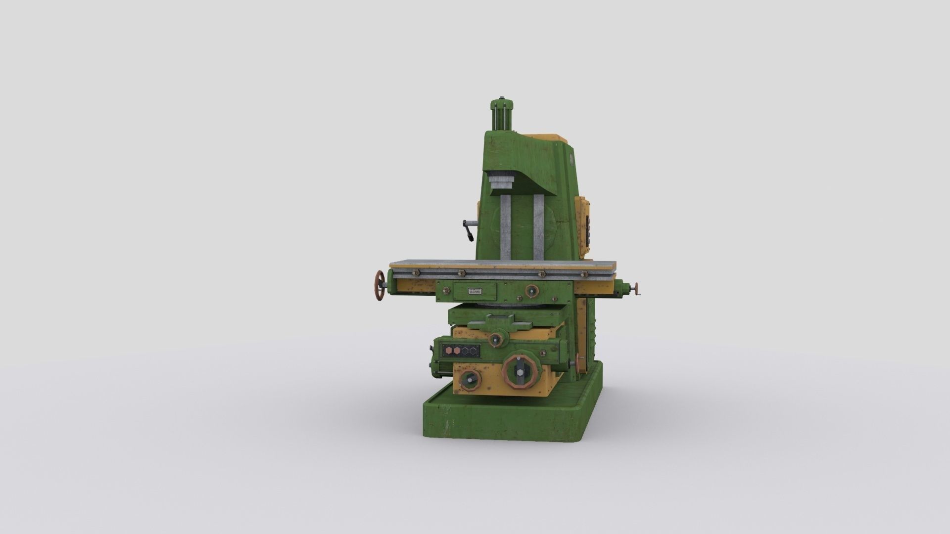 horizontal milling machine 2 Low-poly 3D model_5