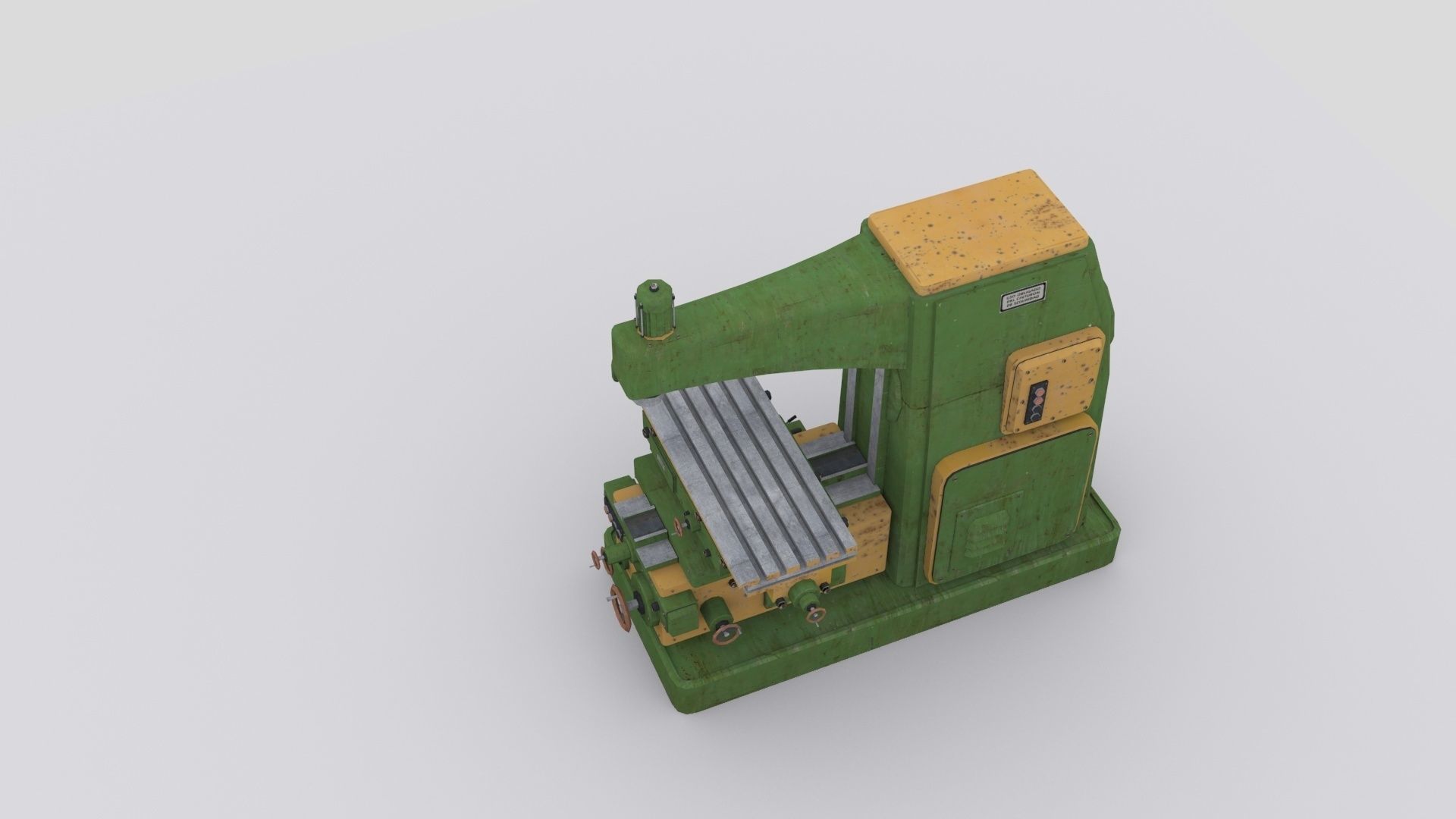 horizontal milling machine 2 Low-poly 3D model_6