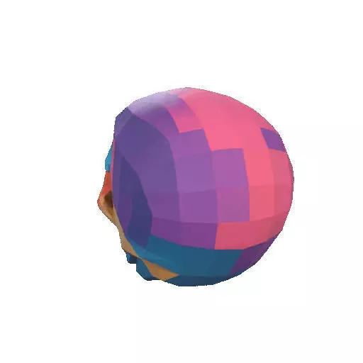 2425Color 3D Model of a Halloween Skull Halloween Low Poly 3D print model_24