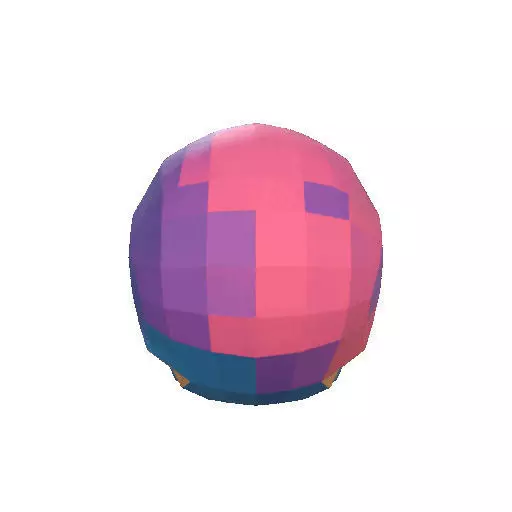 2425Color 3D Model of a Halloween Skull Halloween Low Poly 3D print model_22