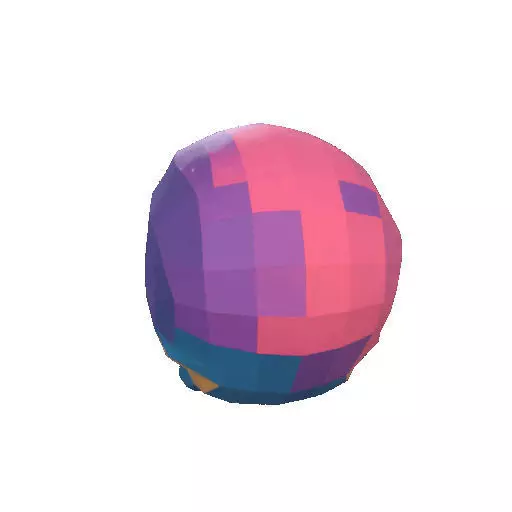 2425Color 3D Model of a Halloween Skull Halloween Low Poly 3D print model_23