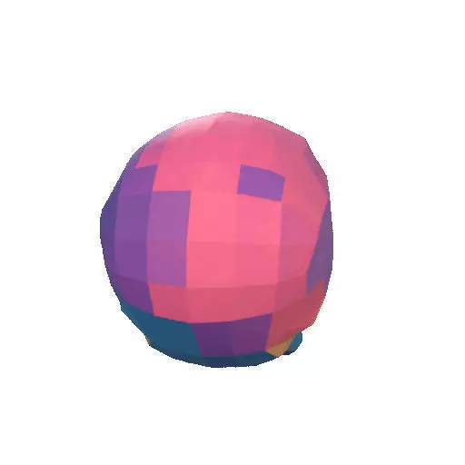 2425Color 3D Model of a Halloween Skull Halloween Low Poly 3D print model_21