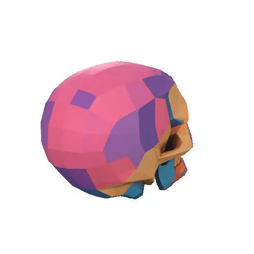 2425Color 3D Model of a Halloween Skull Halloween Low Poly 3D print model_18