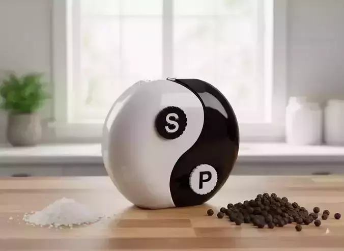 YinYang Salt and Pepper 3D print model