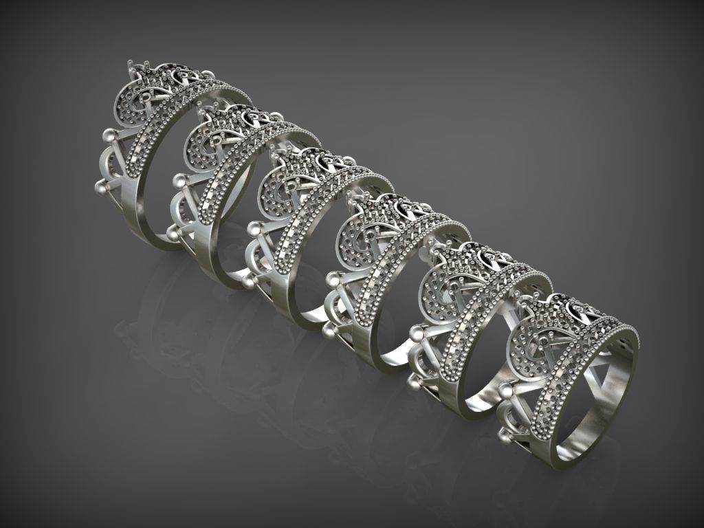 Ring Crown 1 3D print model_3