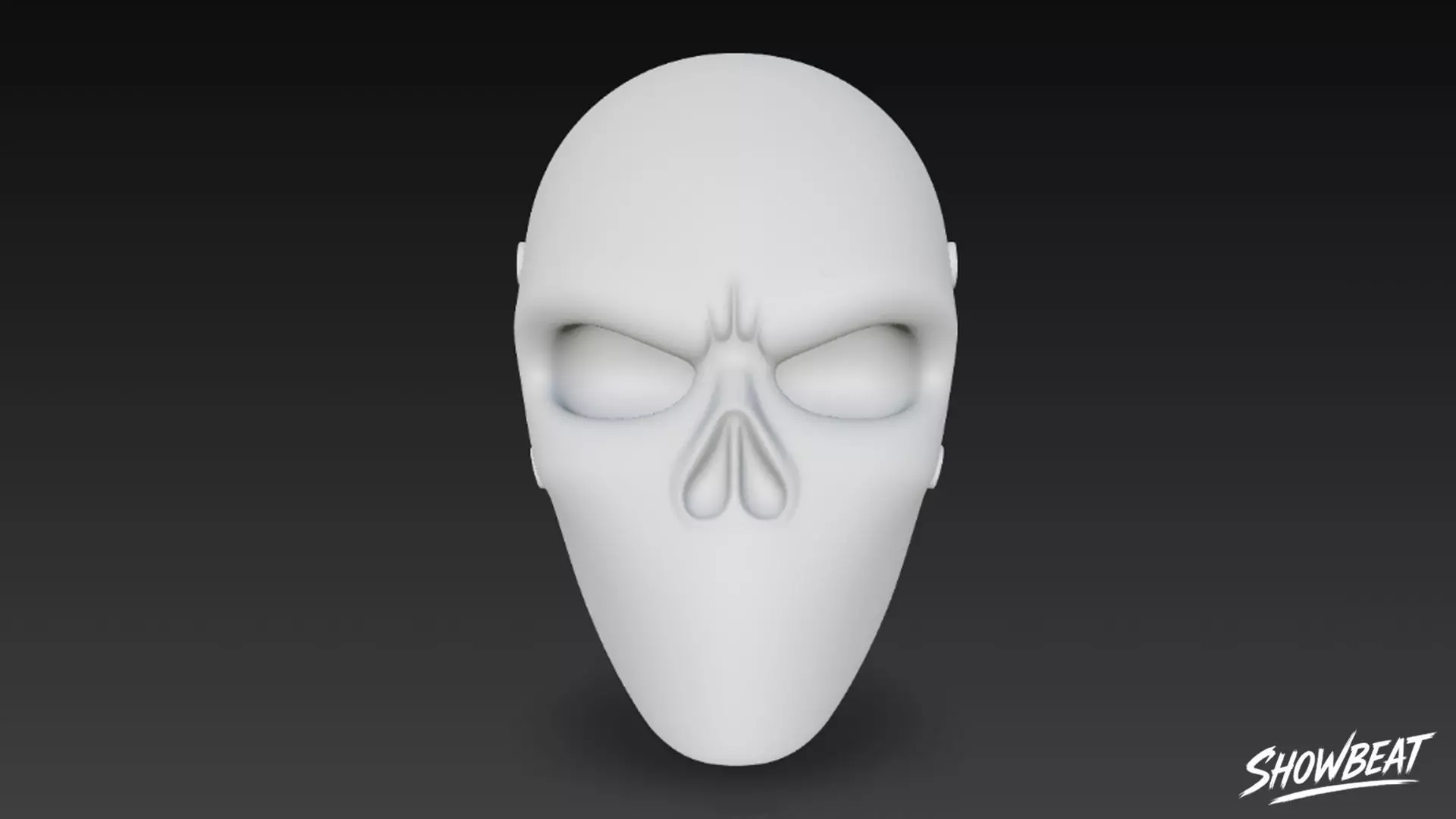 Ghost Skull Mask Low-poly 3D model_7