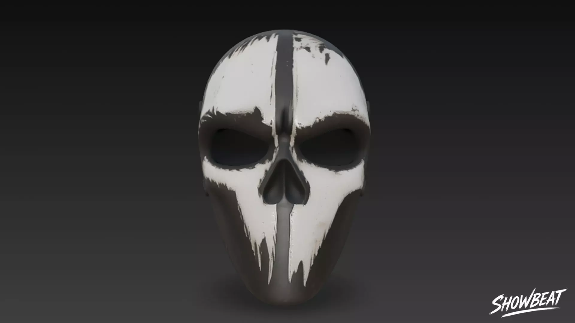 Ghost Skull Mask Low-poly 3D model_1