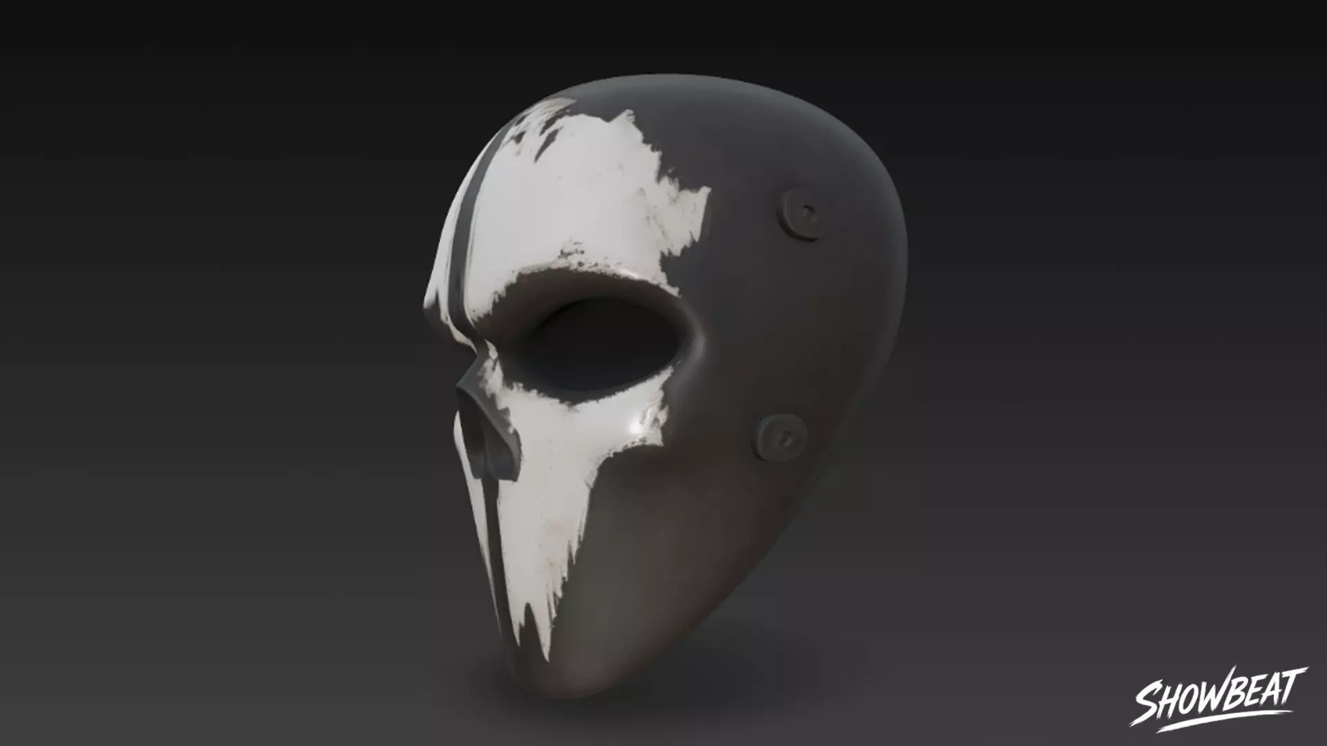 Ghost Skull Mask Low-poly 3D model_2