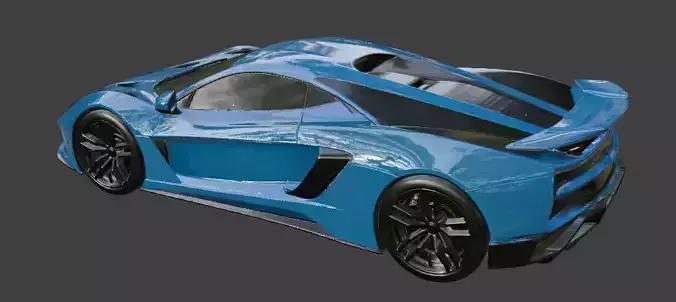 Generic Supercar 3d Model 3D model 3