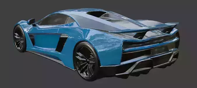 Generic Supercar 3d Model 3D model 5